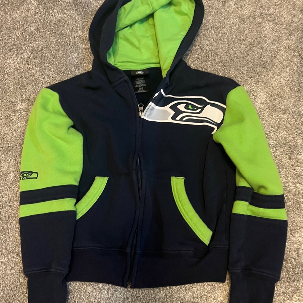 Kids Seattle Seahawks Zip Up Hoodie
